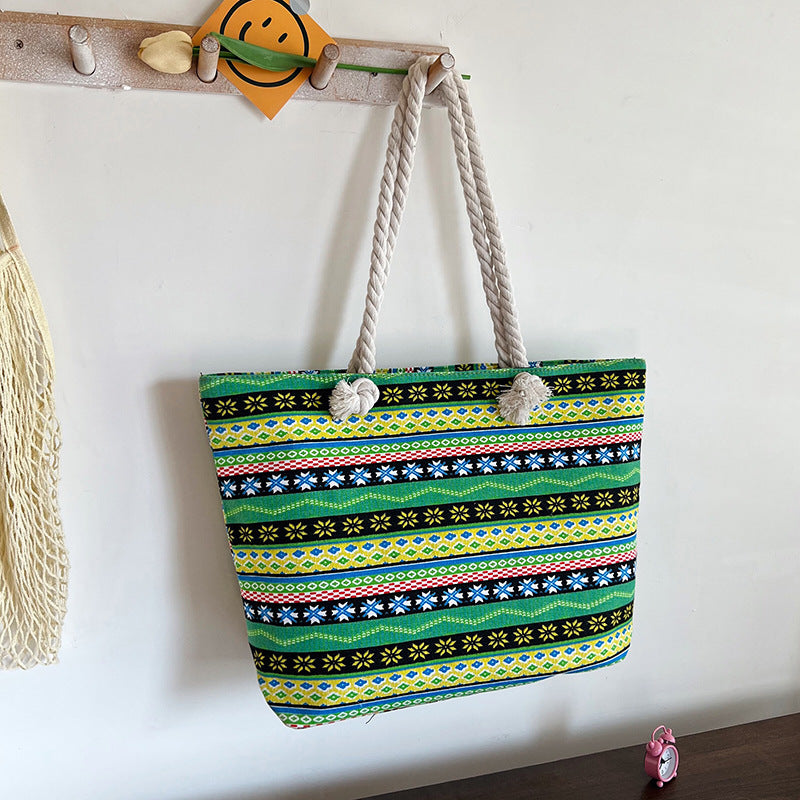 Wholesale Ethnic Style Canvas Shoulder Bag